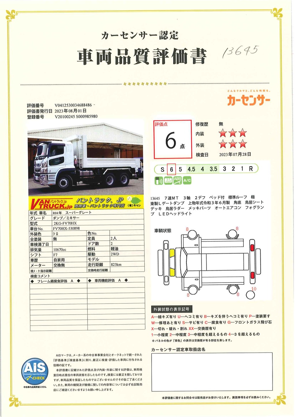 （未使用）　スーパーグレート　大型　３軸　２デフ　Ｌゲートダンプ　５．１ｍ長　積載８８００ｋｇ　極東製　角底　鳥居シートデッキ＆ラダー　坂道発進補助　デフロック　ミラーヒーター＆ワイパー付　キーレス　衝突軽減ブレーキ　車線逸脱警報　メッキパーツ多数！７速ＭＴ！総重量２０トン未満！45