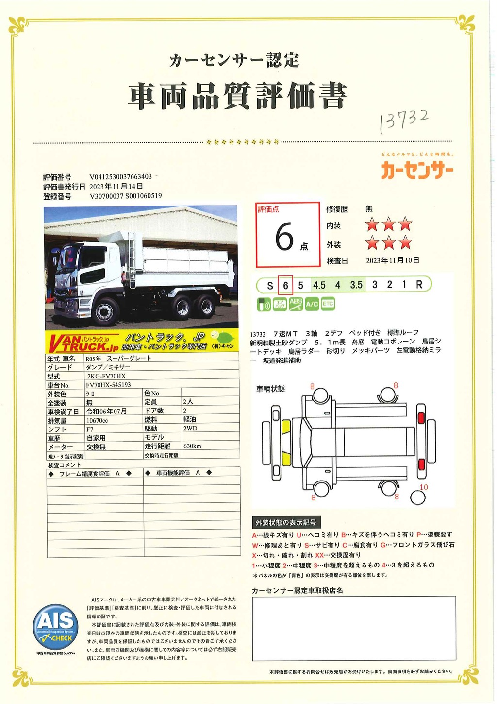 （未使用）　スーパーグレート　大型　３軸　２デフ　土砂ダンプ　５．１ｍ長　積載８７００ｋｇ　新明和製　電動コボレーン　鳥居シートデッキ＆ラダー　舟底　砂切り　メッキパーツ　ミラーヒーター　坂道発進補助　ＥＴＣ　燃料タンク３００Ｌ　７速ＭＴ！総重量２０トン未満！車検「Ｒ６年７月まで！」51