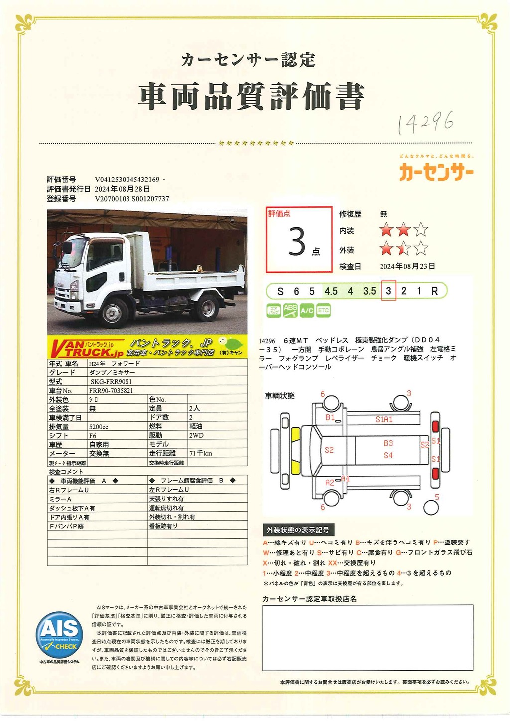 フォワード　４トン　「ベッドレス」　強化ダンプ　一方開　極東製　積載３６００ｋｇ　手動コボレーン　鳥居アングル補強　社外リアバンパー　６速ＭＴ！38