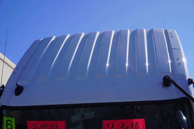 （未使用）　ファイター　増トン　「ベッド付き」　土砂ダンプ　新明和製　一方開　積載７３００ｋｇ　電動コボレーン　鳥居シートデッキ＆ラダー　造りボディー　砂切り　坂道発進補助　衝突軽減ブレーキ　車線逸脱警報　アルミホイール　メッキパーツ　６速ＭＴ！車検「Ｒ７年７月まで！」14