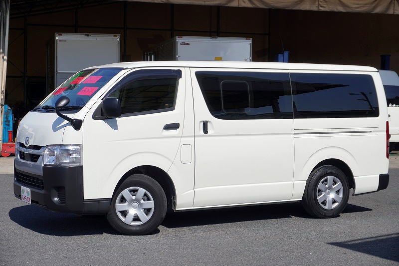 ハイエース　ロング　ＤＸ　５ドア　ガソリン車　３～６人乗り　トヨタ車体製パワーゲート　小窓　純正ナビ　ＥＴＣ　バックカメラ　キーレス　衝突軽減ブレーキ　車線逸脱警報　ワンオーナー！ＡＴ車！7