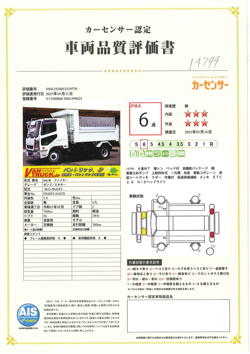 （未使用）　ファイター　増トン　「ベッド付き」　土砂ダンプ　極東製　一方開　舟底　積載７６００ｋｇ　電動コボレーン　鳥居シートデッキ＆ラダー　バックカメラ　ＥＴＣ２．０　坂道発進補助　衝突軽減ブレーキ　車線逸脱警報　メッキパーツ　高機能パッケージ！６速ＭＴ！車検「Ｒ７年９月まで！」40