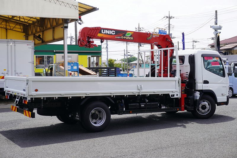 （未使用）　キャンター　「ワイド超ロング」　５段クレーン　積載３２００ｋｇ　古河ユニック製　ラジコン　フックイン　２．９３ｔ吊　角足　差し違いアウトリガー　坂道発進補助　セイコーラック　ＬＥＤヘッドライト＆ＬＥＤフォグランプ　左電格ミラー　スマートキー　衝突軽減ブレーキ　車線逸脱警報　５速ＭＴ！6
