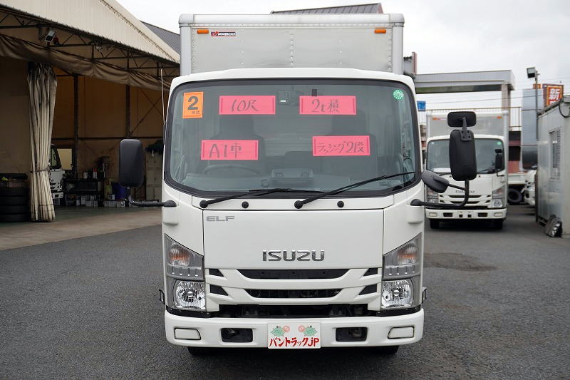 エルフ　１０尺　アルミバン　積載２０００ｋｇ　ラッシング２段　バックカメラ　社外ナビ　ＥＴＣ　全高２．８ｍ　９０度ストッパー　パブコ製　ＡＴ車！0