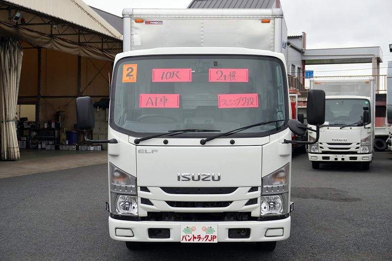 エルフ　１０尺　アルミバン　積載２０００ｋｇ　ラッシング２段　バックカメラ　社外ナビ　ＥＴＣ　全高２．８ｍ　９０度ストッパー　パブコ製　ＡＴ車！0