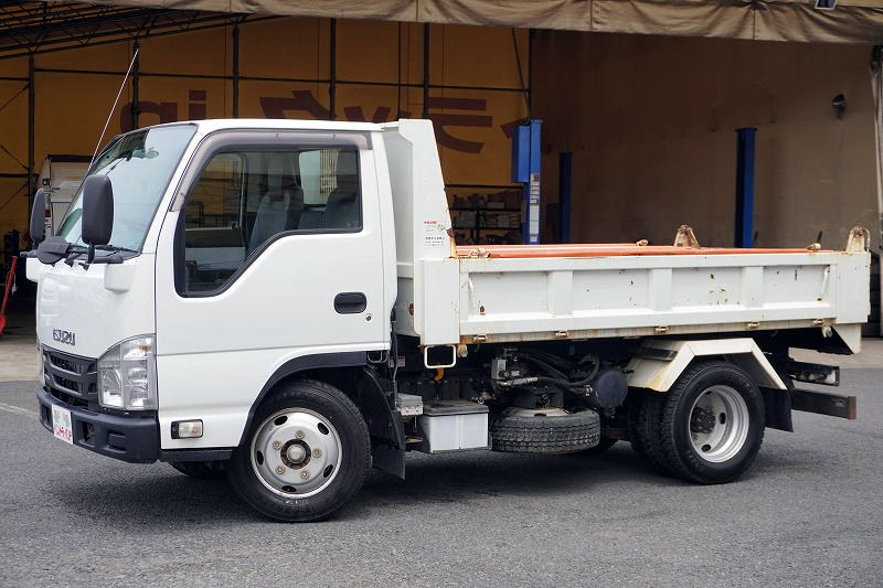 エルフ　「標準幅」　強化　ローダーダンプ　新明和製　三方開　積載３０００ｋｇ　手動コボレーン　ダンプピン　ＥＴＣ　左電格ミラー　坂道発進補助　キーレス　６速ＭＴ！7