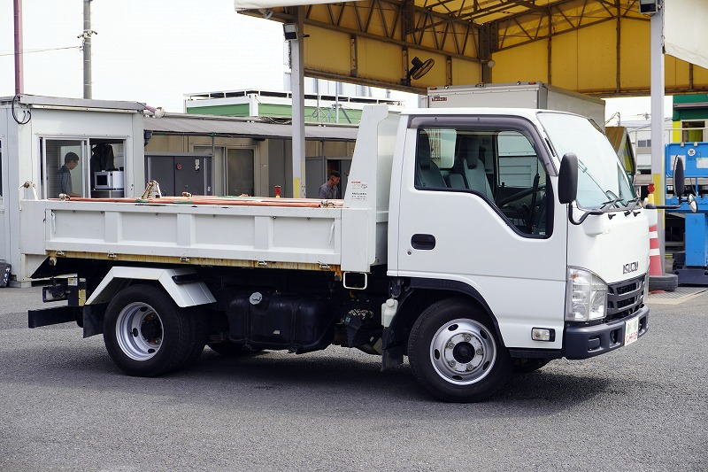 エルフ　「標準幅」　強化　ローダーダンプ　新明和製　三方開　積載３０００ｋｇ　手動コボレーン　ダンプピン　ＥＴＣ　左電格ミラー　ＡＴ車！4