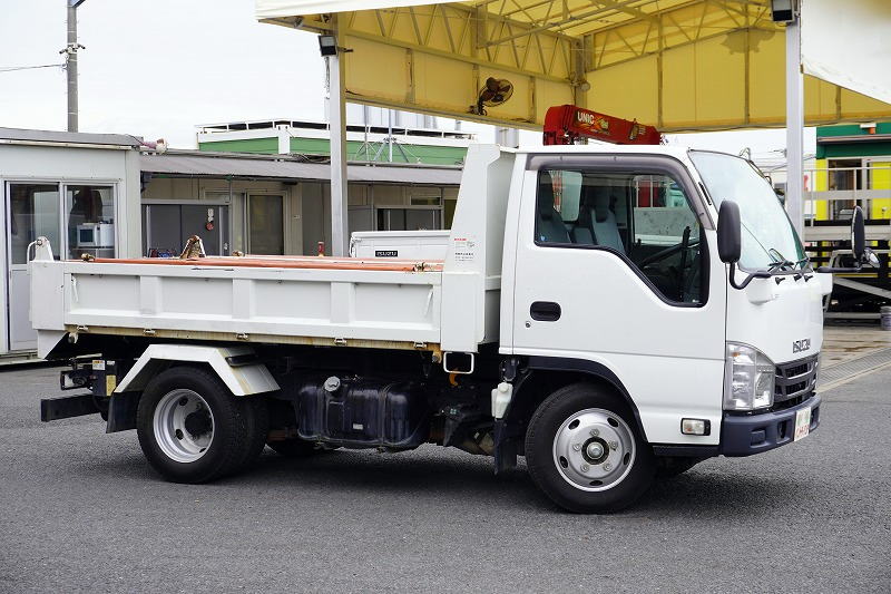 エルフ　「標準幅」　強化　ローダーダンプ　新明和製　三方開　積載３０００ｋｇ　手動コボレーン　ダンプピン　ＥＴＣ　左電格ミラー　ＡＴ車！4