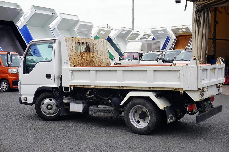 エルフ　「標準幅」　強化　ローダーダンプ　新明和製　三方開　積載３０００ｋｇ　手動コボレーン　ダンプピン　ＥＴＣ　左電格ミラー　ＡＴ車！5