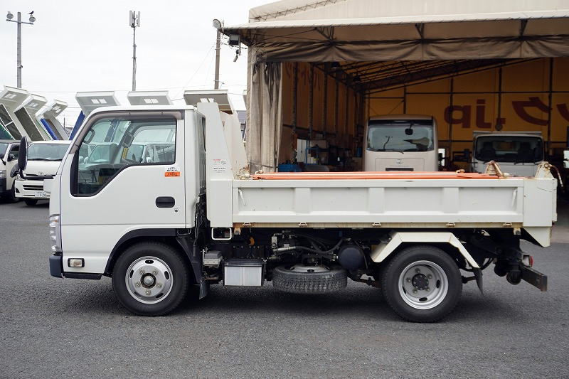 エルフ　「標準幅」　強化　ローダーダンプ　新明和製　三方開　積載３０００ｋｇ　手動コボレーン　ダンプピン　ＥＴＣ　６速ＭＴ！1