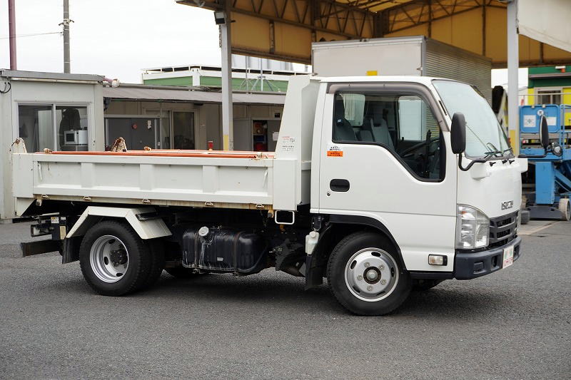 エルフ　「標準幅」　強化　ローダーダンプ　新明和製　三方開　積載３０００ｋｇ　手動コボレーン　ダンプピン　ＥＴＣ　６速ＭＴ！4