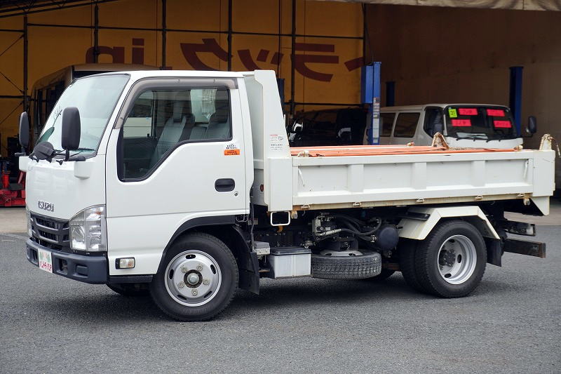 エルフ　「標準幅」　強化　ローダーダンプ　新明和製　三方開　積載３０００ｋｇ　手動コボレーン　ダンプピン　ＥＴＣ　６速ＭＴ！7
