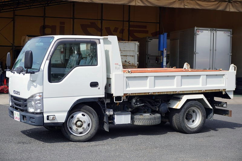 エルフ　「標準幅」　強化　ローダーダンプ　新明和製　三方開　積載３０００ｋｇ　手動コボレーン　ダンプピン　ＥＴＣ　左電格ミラー　坂道発進補助　キーレス　６速ＭＴ！7