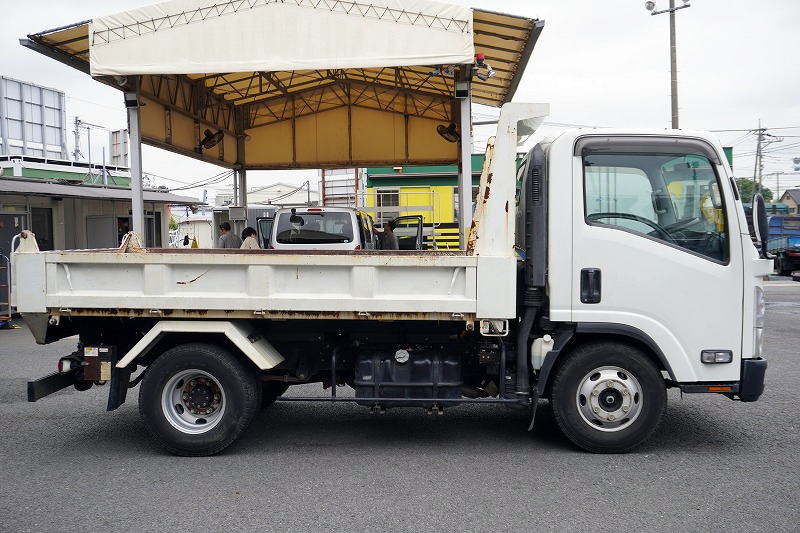 エルフ　「ワイド」　強化　ローダーダンプ　新明和製　三方開　積載３８００ｋｇ　ＥＴＣ　坂道発進補助　ダンプピン　６速ＭＴ！3
