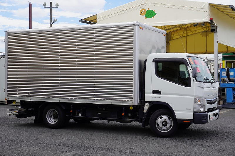 キャンター　「ワイドロング」　アルミバン　積載２０００ｋｇ　サイドドア　格納パワーゲート　ラッシング２段　バックカメラ　ＥＴＣ　社外ナビ　９０度ストッパー　ラジコン　パブコ製　ＡＴ車！4