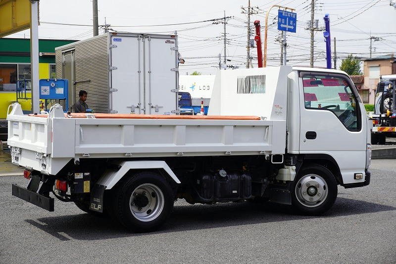 エルフ　「標準幅」　強化　ローダーダンプ　新明和製　三方開　積載３０００ｋｇ　手動コボレーン　ダンプピン　ＥＴＣ　左電格ミラー　ＡＴ車！6