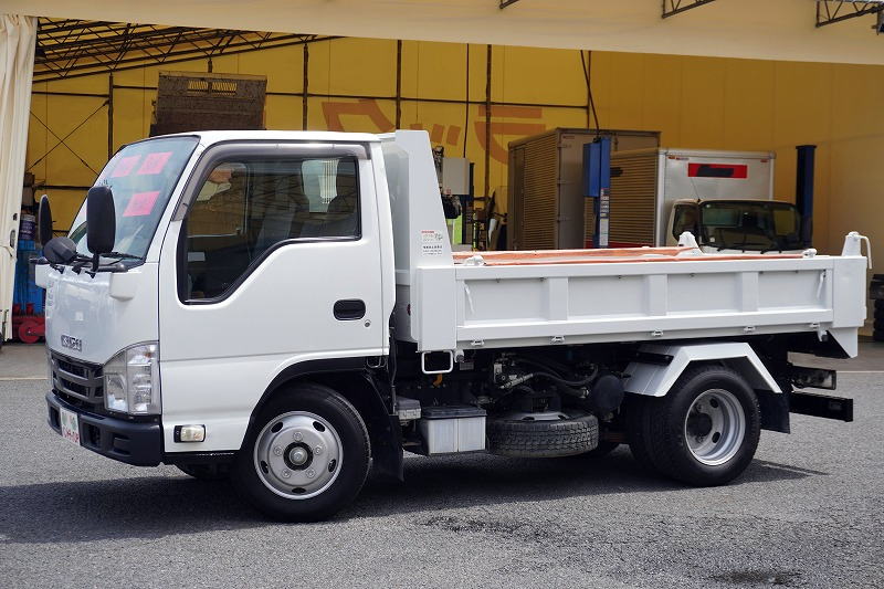 エルフ　「標準幅」　強化　ローダーダンプ　新明和製　三方開　積載３０００ｋｇ　手動コボレーン　ダンプピン　ＥＴＣ　左電格ミラー　ＡＴ車！7