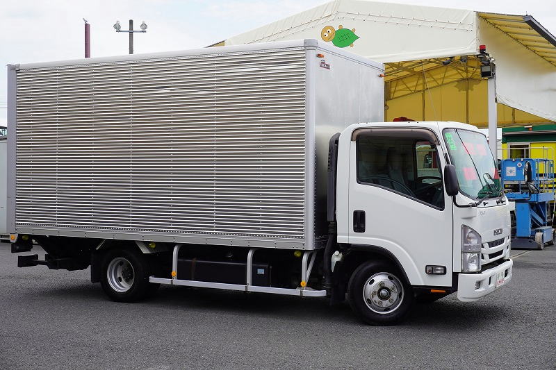エルフ　「ワイドロング」　アルミバン　積載２０００ｋｇ　跳ね上げ式　パワーゲート　ラッシング２段　バックカメラ　ＥＴＣ　フォグランプ　日本フルハーフ製　ＡＴ車！4