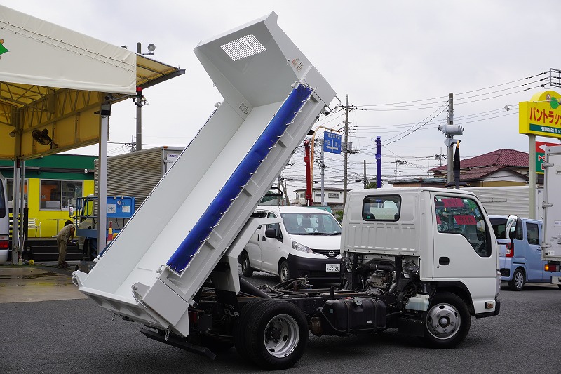 エルフ　「標準幅」　強化　ローダーダンプ　新明和製　三方開　積載３０００ｋｇ　手動コボレーン　スライド用ラジコン　ダンプピン　ＥＴＣ　ＡＴ車！26