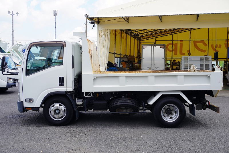 エルフ　「ワイド」　強化　ローダーダンプ　新明和製　一方開　積載３７５０ｋｇ　スライド用ラジコン　ＥＴＣ　ダンプピン　壁面フック３対　ＡＴ車！1