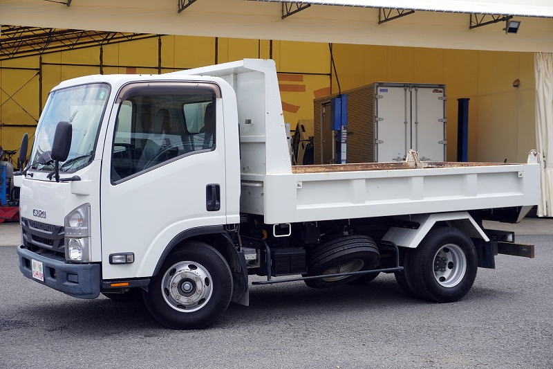 エルフ　「ワイド」　強化　ローダーダンプ　新明和製　一方開　積載３７５０ｋｇ　スライド用ラジコン　ＥＴＣ　ダンプピン　壁面フック３対　ＡＴ車！7