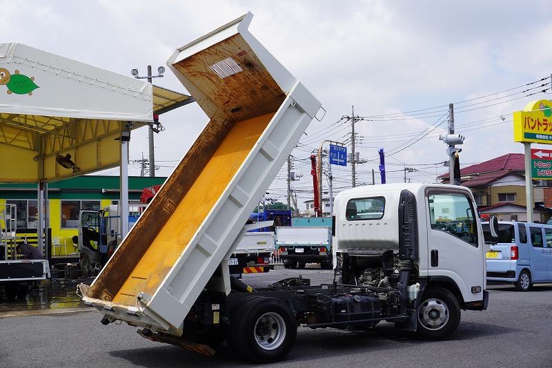 エルフ　「ワイド」　強化　ローダーダンプ　新明和製　一方開　積載３７５０ｋｇ　スライド用ラジコン　ＥＴＣ　ダンプピン　壁面フック３対　ＡＴ車！25