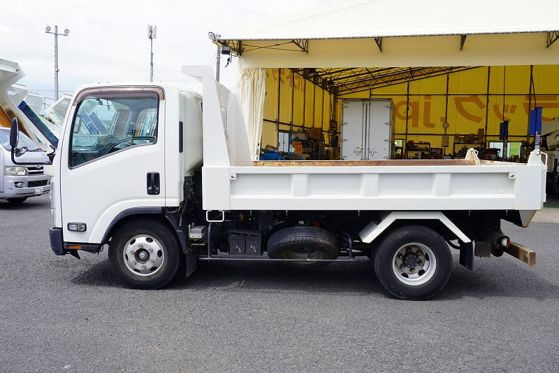 エルフ　「ワイド」　強化　ローダーダンプ　新明和製　一方開　積載３７５０ｋｇ　スライド用ラジコン　ＥＴＣ　ダンプピン　壁面フック３対　ＡＴ車！1