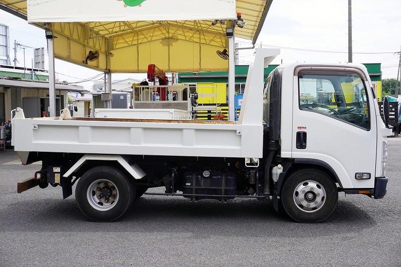 エルフ　「ワイド」　強化　ローダーダンプ　新明和製　一方開　積載３７５０ｋｇ　スライド用ラジコン　ＥＴＣ　ダンプピン　壁面フック３対　ＡＴ車！3