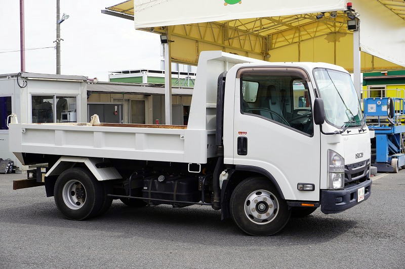 エルフ　「ワイド」　強化　ローダーダンプ　新明和製　一方開　積載３７５０ｋｇ　スライド用ラジコン　ＥＴＣ　ダンプピン　壁面フック３対　ＡＴ車！4