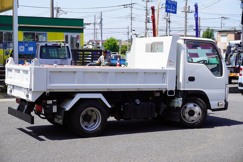 エルフ　「標準幅」　強化　ローダーダンプ　新明和製　三方開　積載３０００ｋｇ　手動コボレーン　ダンプピン　ＥＴＣ　左電格ミラー　坂道発進補助　６速ＭＴ！6