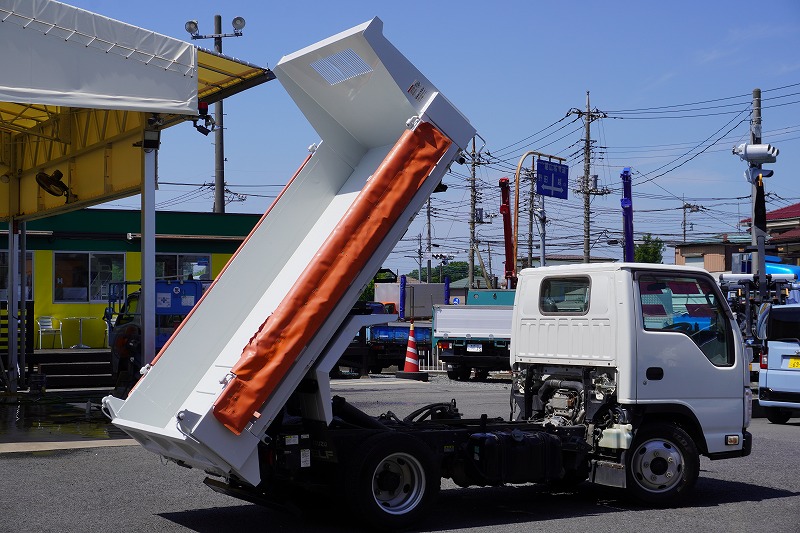 エルフ　「標準幅」　強化　ローダーダンプ　新明和製　三方開　積載３０００ｋｇ　手動コボレーン　ダンプピン　ＥＴＣ　左電格ミラー　坂道発進補助　６速ＭＴ！27
