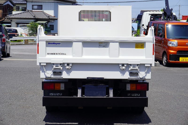 エルフ　「標準幅」　強化　ローダーダンプ　新明和製　三方開　積載３０００ｋｇ　手動コボレーン　ダンプピン　ＥＴＣ　左電格ミラー　坂道発進補助　キーレス　６速ＭＴ！2