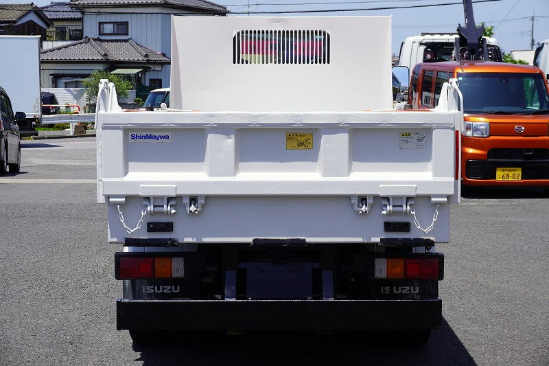 エルフ　「標準幅」　強化　ローダーダンプ　新明和製　三方開　積載３０００ｋｇ　手動コボレーン　ダンプピン　ＥＴＣ　６速ＭＴ！2