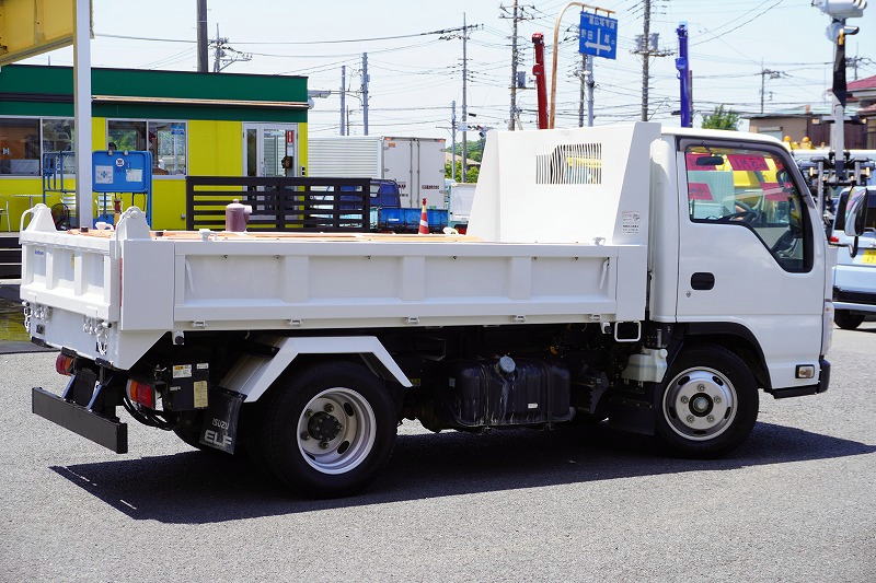 エルフ　「標準幅」　強化　ローダーダンプ　新明和製　三方開　積載３０００ｋｇ　手動コボレーン　ダンプピン　ＥＴＣ　６速ＭＴ！6
