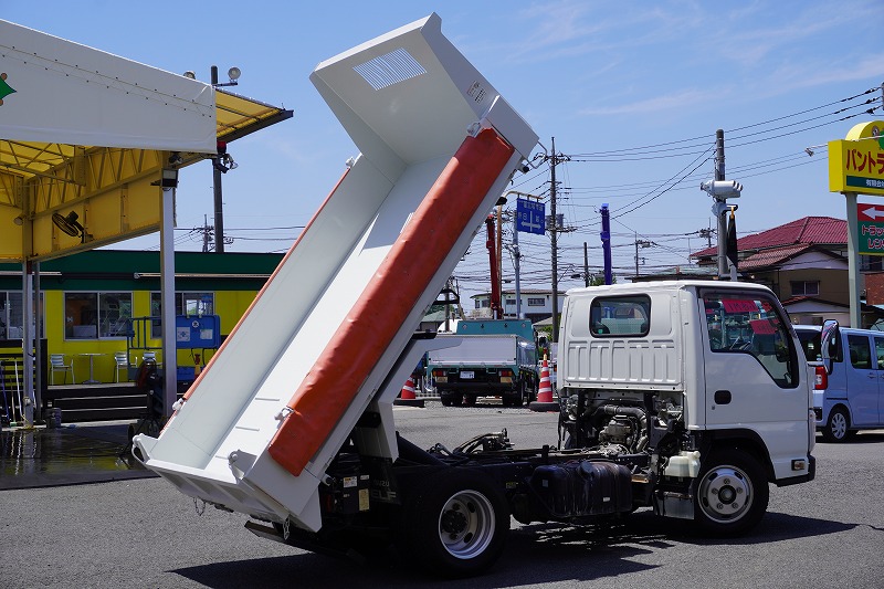 エルフ　「標準幅」　強化　ローダーダンプ　新明和製　三方開　積載３０００ｋｇ　手動コボレーン　ダンプピン　ＥＴＣ　６速ＭＴ！27