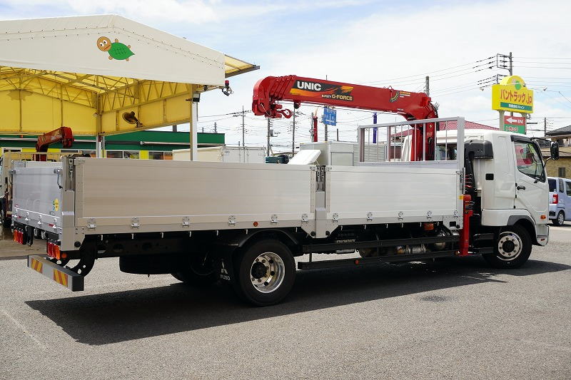（未使用）　ファイター　増トン　「ワイド　ベッド付き」　５段クレーン　積載７２００ｋｇ　古河ユニック製　６ｍ長　アルミブロック　五方開　ラジコン　フックイン　２．９３ｔ吊　差し違いアウトリガー　坂道発進補助　アルミホイール　衝突軽減ブレーキ　車線逸脱警報　６速ＭＴ！　車検「Ｒ８年２月まで！」6