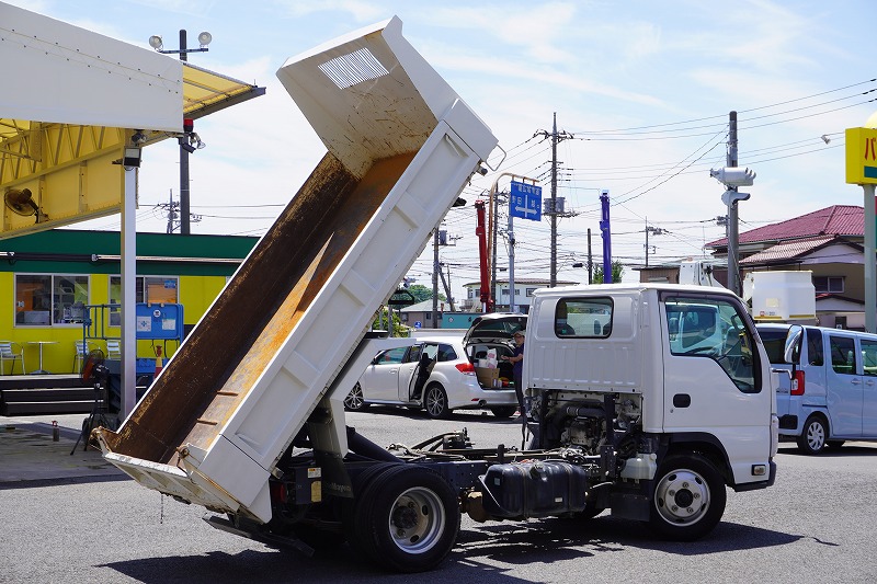 エルフ　「標準幅」　強化　ローダーダンプ　新明和製　三方開　積載３０００ｋｇ　スライド用ラジコン　ダンプピン　ＥＴＣ　坂道発進補助　キーレス　６速ＭＴ！25