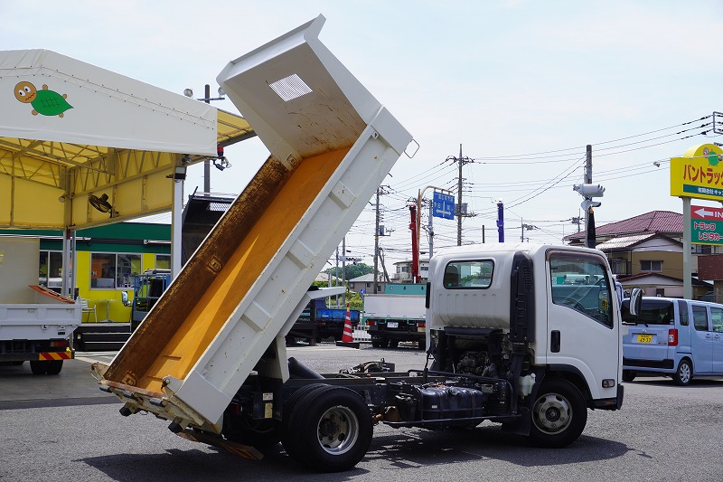 エルフ　「ワイド」　強化　ローダーダンプ　新明和製　一方開　積載３７５０ｋｇ　スライド用ラジコン　ＥＴＣ　ダンプピン　壁面フック３対　ＡＴ車！28