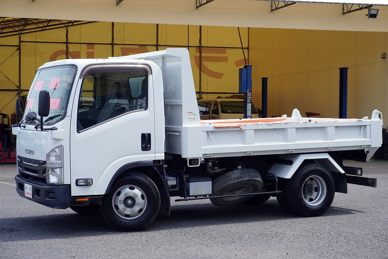 エルフ　「ワイド」　強化　ローダーダンプ　新明和製　三方開　積載３７５０ｋｇ　手動コボレーン　左電格ミラー　ＥＴＣ　ダンプピン　ＡＴ車！6