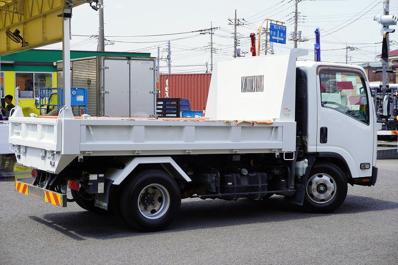エルフ　「ワイド」　強化　ローダーダンプ　新明和製　三方開　積載３７５０ｋｇ　手動コボレーン　左電格ミラー　ＥＴＣ　ダンプピン　ＡＴ車！7