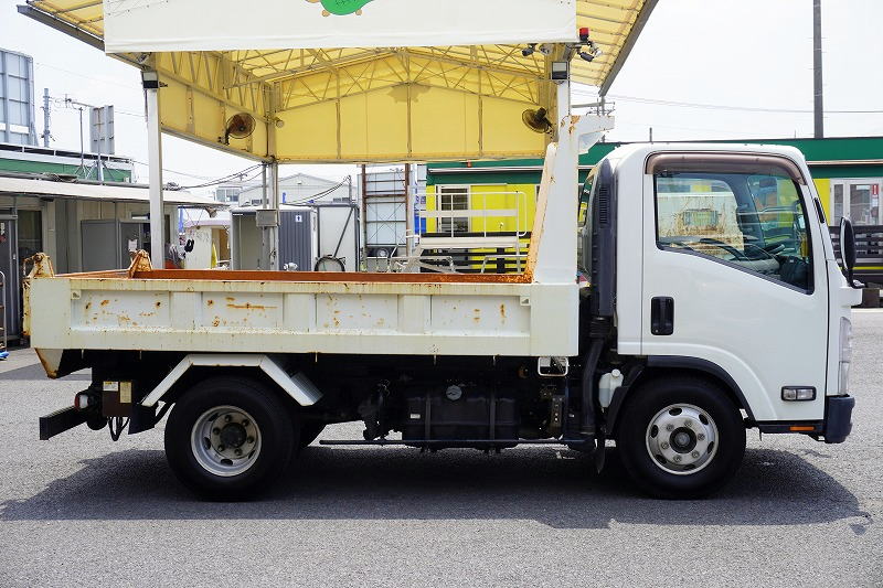 エルフ　「ワイド」　強化　ローダーダンプ　新明和製　一方開　積載３８００ｋｇ　スライド用ラジコン　ＥＴＣ　ダンプピン　ＡＴ車！3
