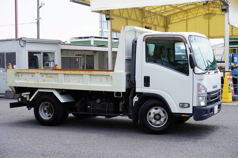 エルフ　「ワイド」　強化　ローダーダンプ　新明和製　一方開　積載３８００ｋｇ　スライド用ラジコン　ＥＴＣ　ダンプピン　ＡＴ車！4