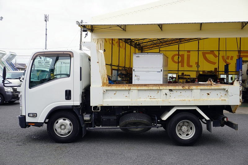 エルフ　「ワイド」　強化　ローダーダンプ　新明和製　一方開　積載３７５０ｋｇ　スライド用ラジコン　ＥＴＣ　ダンプピン　ＡＴ車！1