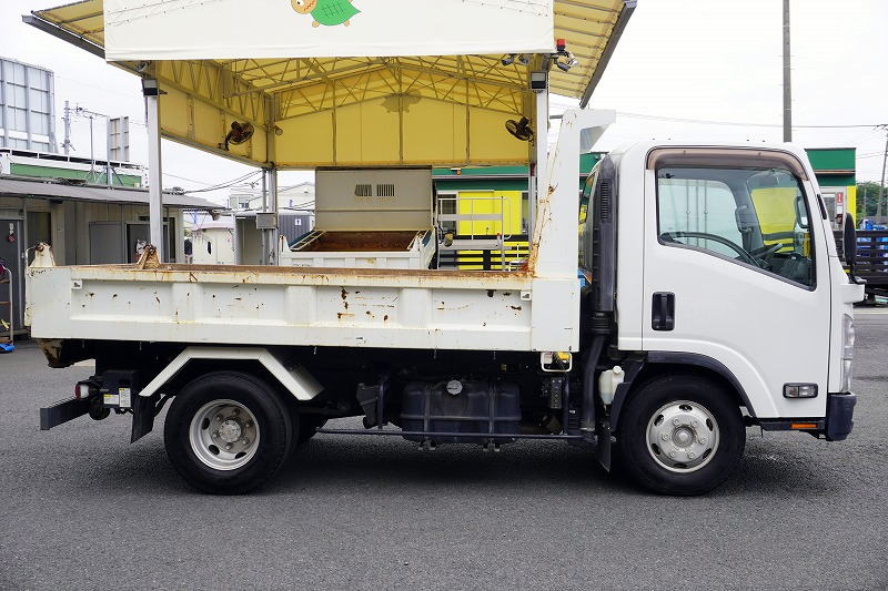 エルフ　「ワイド」　強化　ローダーダンプ　新明和製　一方開　積載３７５０ｋｇ　スライド用ラジコン　ＥＴＣ　ダンプピン　ＡＴ車！3