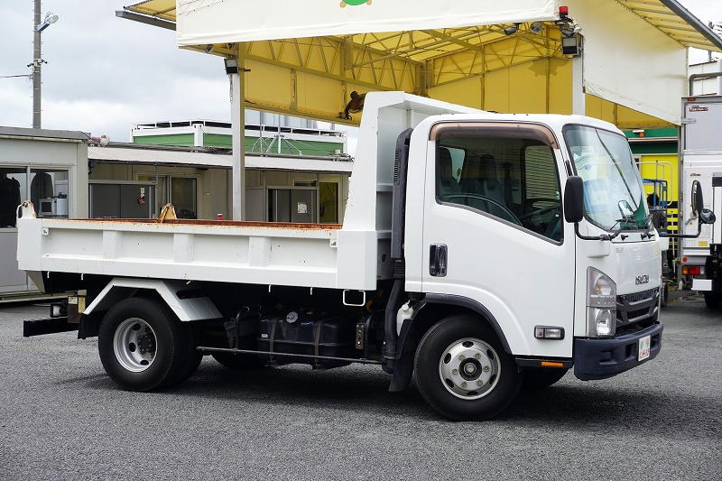 エルフ　「ワイド」　強化　ローダーダンプ　新明和製　一方開　積載３８００ｋｇ　スライド用ラジコン　ＥＴＣ　ダンプピン　ＡＴ車！4