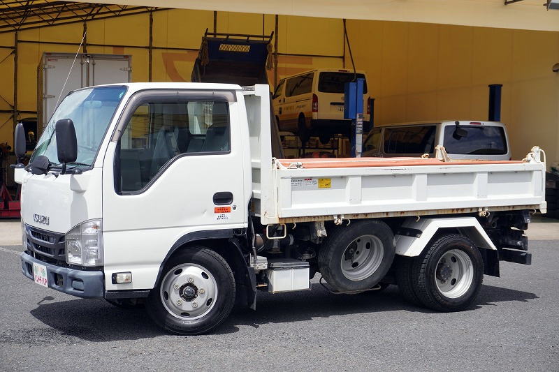 エルフ　強化　三転ダンプ　新明和製　積載３０００ｋｇ　三方開　手動コボレーン　運転席側アオリ油圧開閉式　リアダンプピン　鳥居アングル補強　左電格ミラー　ＥＴＣ　ＡＴ車！7