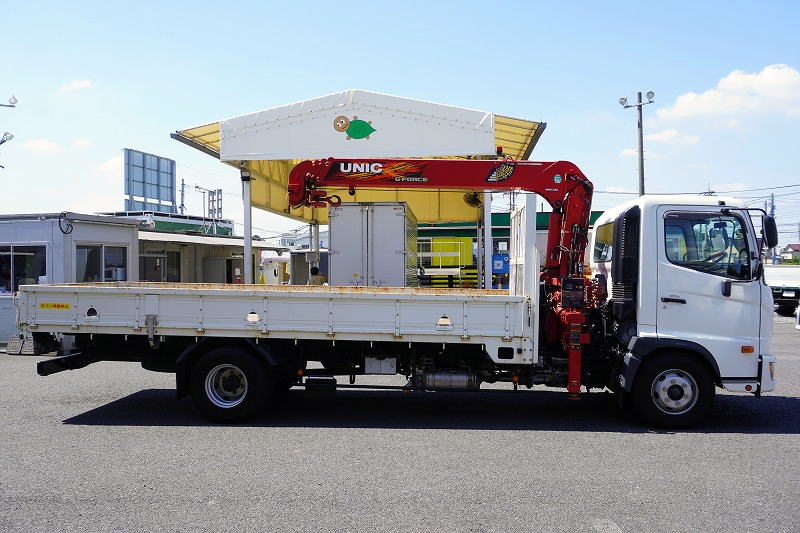 レンジャー　４トン　「標準幅　ベッドレス」　４段クレーン　積載２４５０ｋｇ　古河ユニック製　５．４ｍ長　ラジコン　フックイン　２．９３ｔ吊　セイコーラック　ロープ穴３対　ＥＴＣ　衝突軽減ブレーキ　車線逸脱警報　低走行！ＡＴ車！3