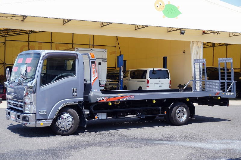 エルフ　「カスタム　ワイド超ロング」　セーフティーローダー　車載専用　古河ユニック製　積載３０００ｋｇ　ラジコン　ウインチ　床フック　一方開　両側電格ミラー　坂道発進補助　ＨＩＤヘッドライト　フォグランプ　社外ナビ　フルセグＴＶ　ＥＴＣ　ステンレス工具箱　メッキパーツ　６速ＭＴ！美車！　車検「Ｒ８年３月まで！」7