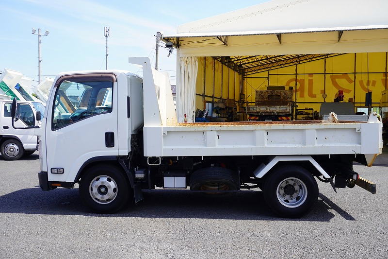 エルフ　「ワイド」　強化　ローダーダンプ　新明和製　一方開　積載３８００ｋｇ　スライド用ラジコン　ＥＴＣ　ダンプピン　ＡＴ車！1