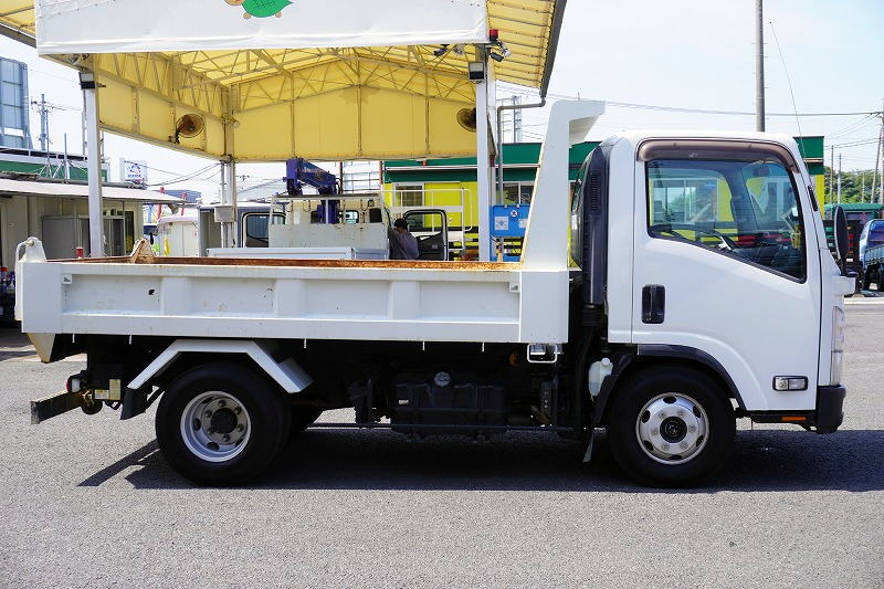 エルフ　「ワイド」　強化　ローダーダンプ　新明和製　一方開　積載３８００ｋｇ　スライド用ラジコン　ＥＴＣ　ダンプピン　ＡＴ車！3